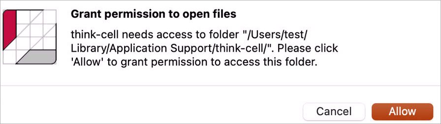 File access permission prompt when running TC for the first time with new Apple Security.