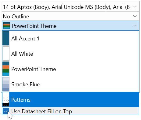 Use Datasheet Fill Selection.