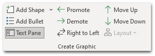 Create Graphic command group for PowerPoint timeline text editing.