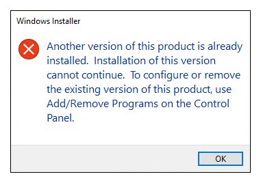 error when uninstalling existing think-cell version