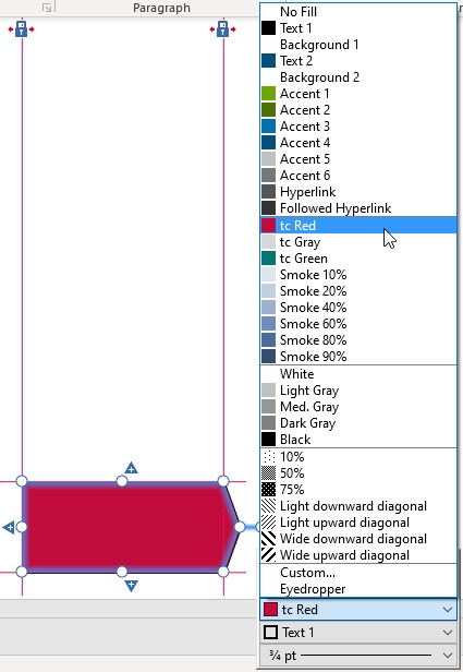 List of colors and patterns available for customization