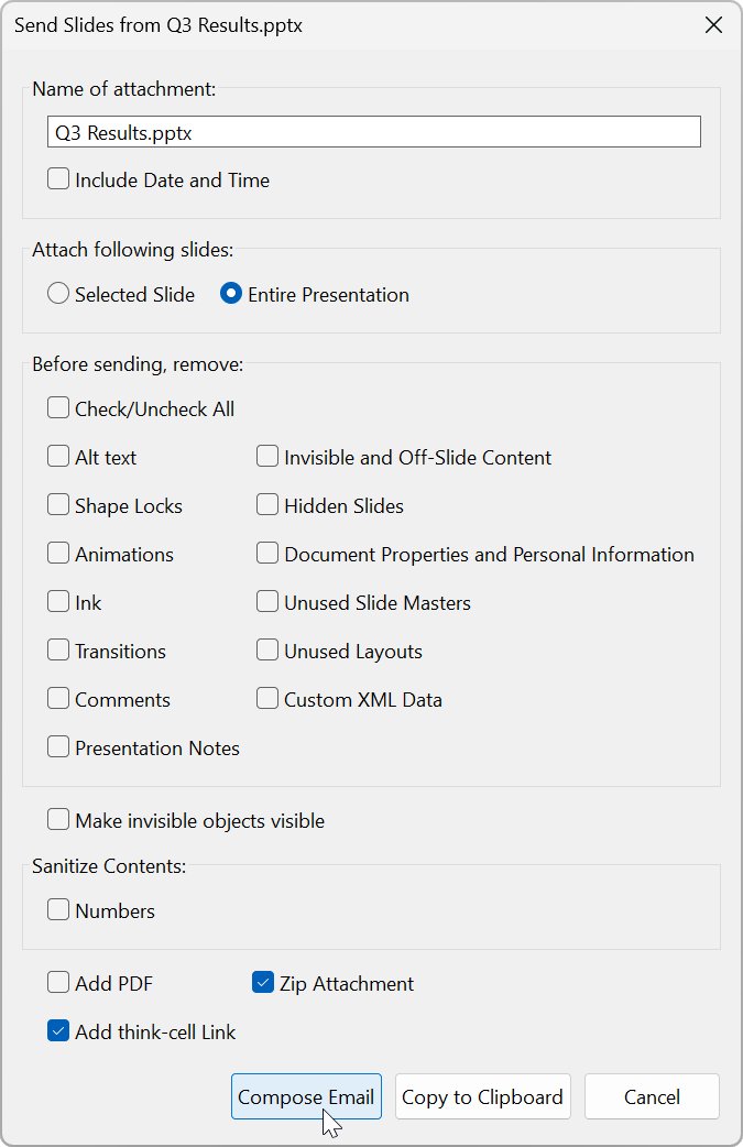 Send Slides dialog.