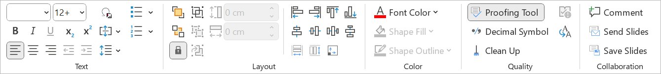 Productivity Tools on TC13 Ribbon.